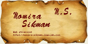 Momira Šikman vizit kartica